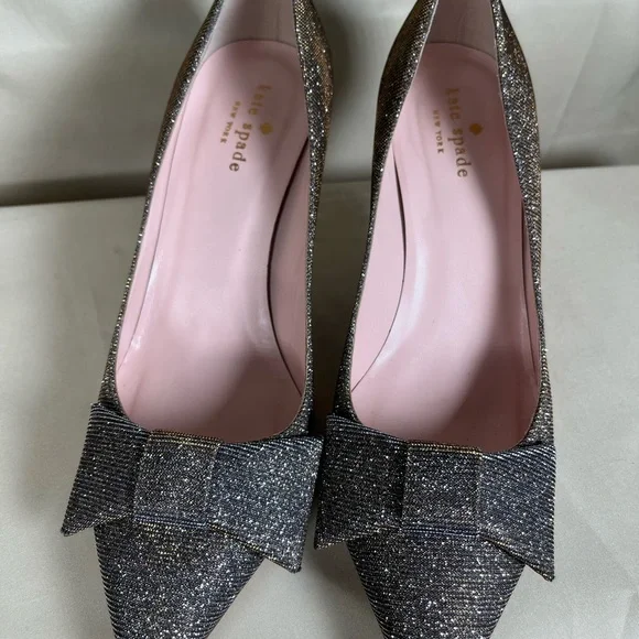 Kate Spade Shimmer Bow Heels - Picture 5 of 9
